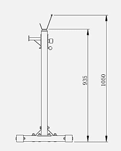 Hantelständer und Squat-Rack - Zwei Ablagen, verstellbar, rutschfeste Standbeine, max. Belastung: 15