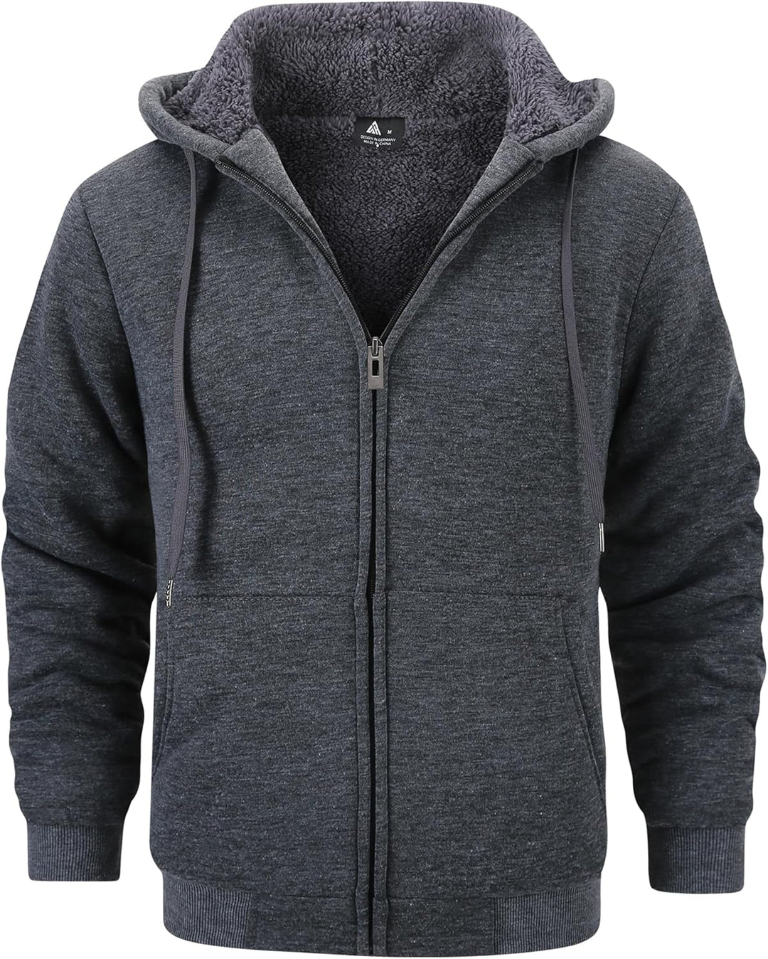 SwissWell Hoodie Herren Reissverschluss Sweatjacke Fleece Kapuzenjacke 3XL 0652-grau, 3XL 0652-grau