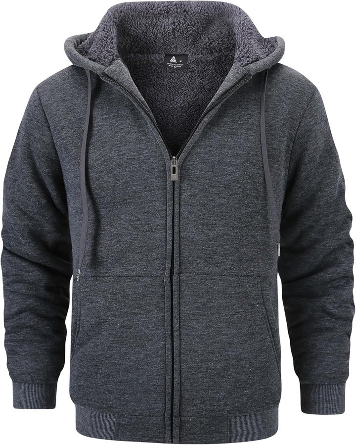 SwissWell Hoodie Herren Reissverschluss Sweatjacke Fleece Kapuzenjacke 3XL 0652-grau, 3XL 0652-grau