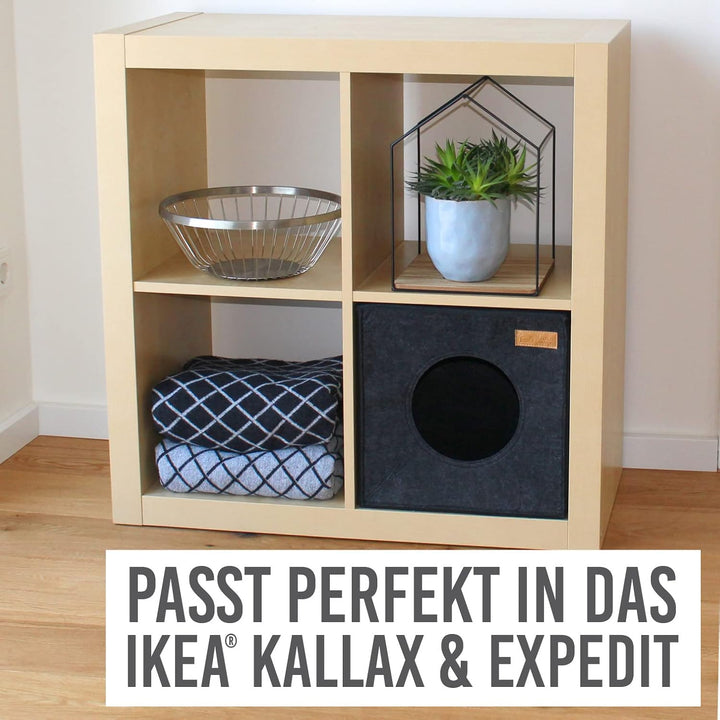 Katzenhöhle Filz fürs Regal z.B. IKEA Kallax oder Expedit I Kuschelhöhle Regal I Katzenhöhle für 2 K