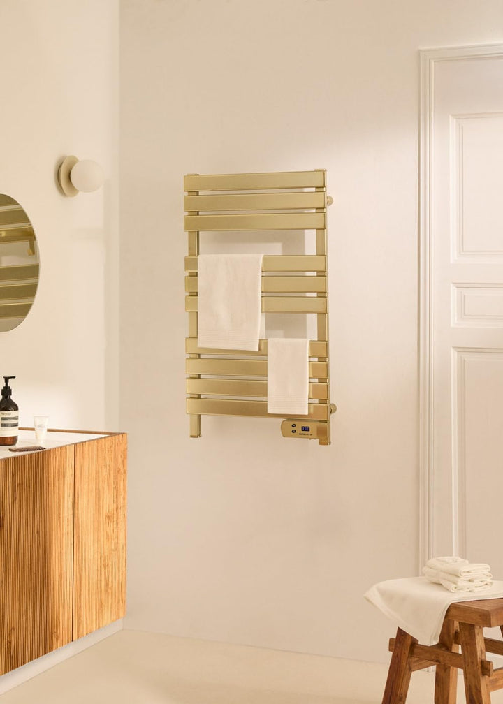 CREATE / WARM Towel 500W / Elektrischer Badheizkörper Gold / 96,9x55x5cm / Für Boden oder Wand, Time