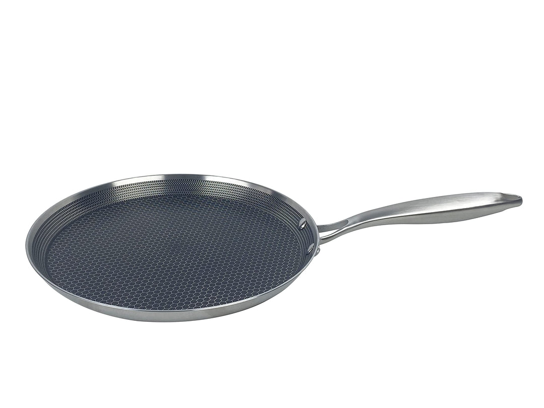 Edelstahl Töpfe, Pfannen und Kasserollen wabenbeschichtet Pfannkuchenpfanne 24cm, Pfannkuchenpfanne