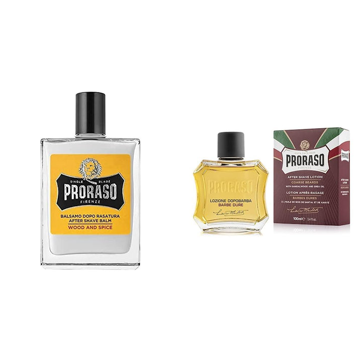 Proraso Wood and Spice After Shave Balsam, 100 ml & After Shave Lotion Nourishing, 100 ml Bundle mit