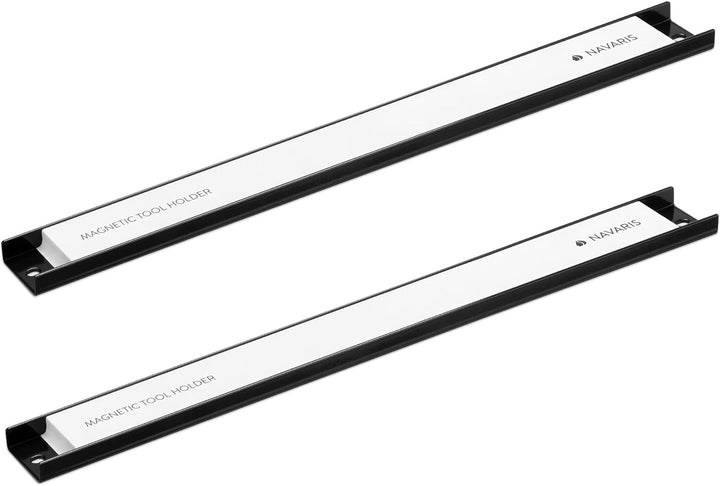 Navaris 2x Werkzeug Magnetleiste 45,7cm lang - Werkzeughalter Magnetband Wand Leiste Magnethalter -