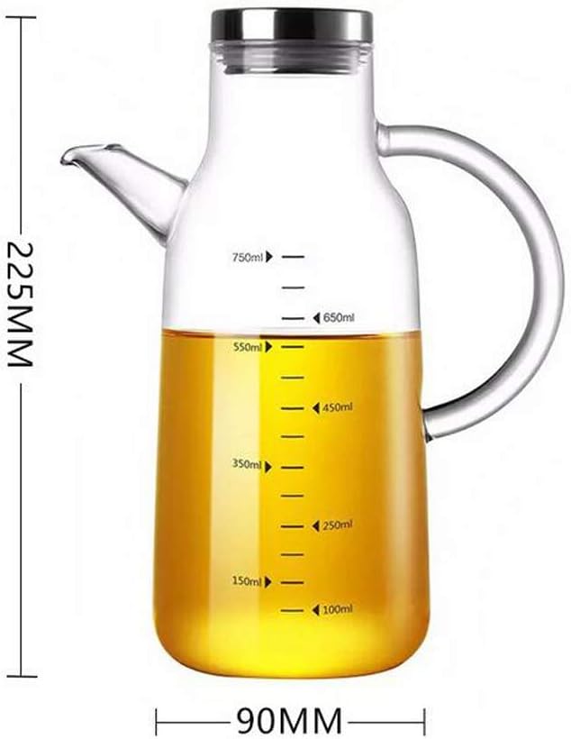 XiaoShenLu Essig und Ölflasche, Ölspender und Hohes Borosilikatglas Olivenöl Flasche Behälter für BB