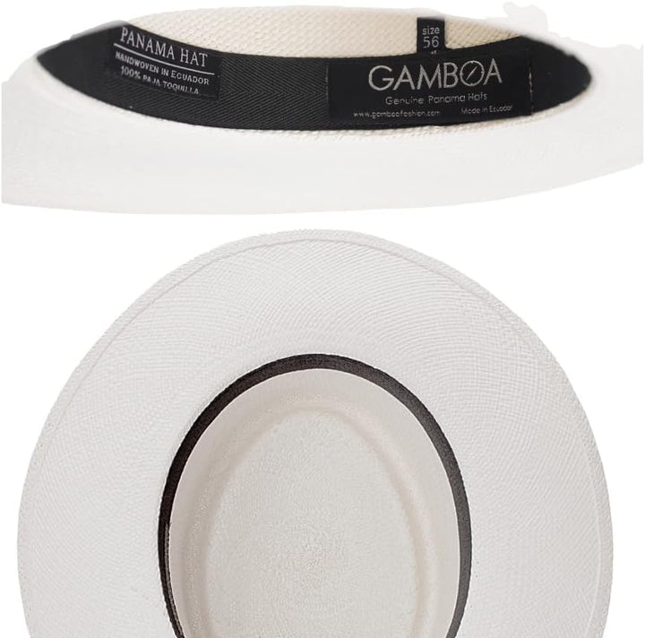 Gamboa Panama Hut Herren und Damen Sommer Borsalino Strohhut Panamahut Sonnenhut UV-Schutz UPF50+ 56