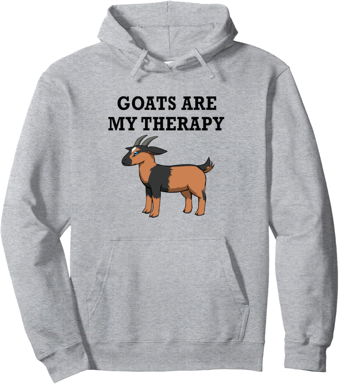 Ziegen als Therapie Ironisches Bauernhoftier Pullover Hoodie