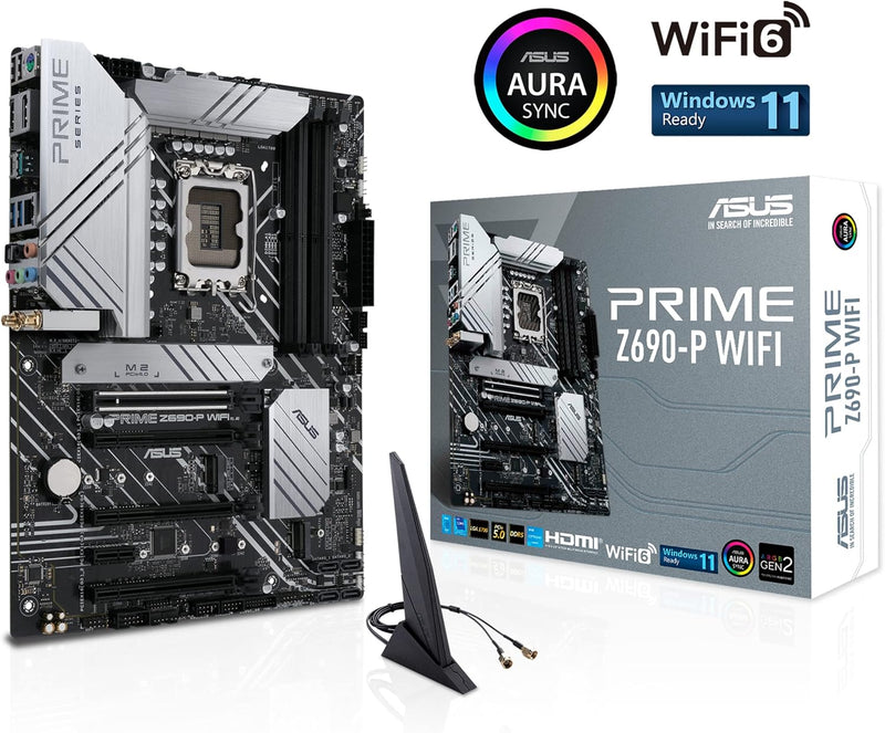 ASUS PRIME Z690-P WIFI Gaming Mainboard Sockel Intel LGA 1700 (Intel Z690, ATX, PCIe 5.0, DDR5-Speic