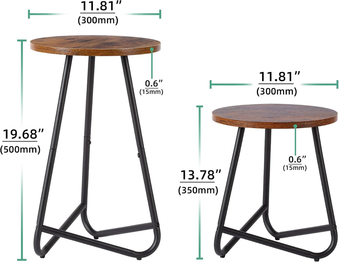 HDANI Rund Pflanzenständer,Blumenständer,Pflanzenregal aus Holz und Metall,Modernes Regal für Zimmer