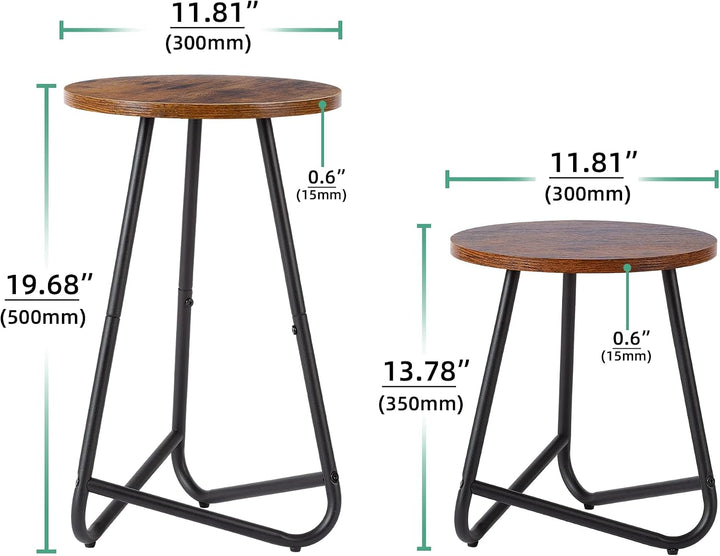 HDANI Rund Pflanzenständer,Blumenständer,Pflanzenregal aus Holz und Metall,Modernes Regal für Zimmer