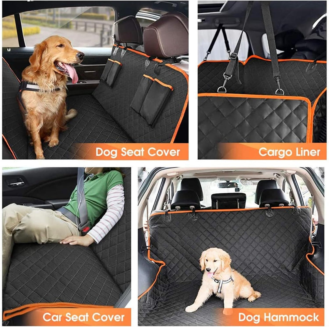 GOMETY Hundedecke Auto Rückbank 145 × 137 cm, Autoschondecke Hund Rücksitz Wasserdicht &amp; Kratzfest,