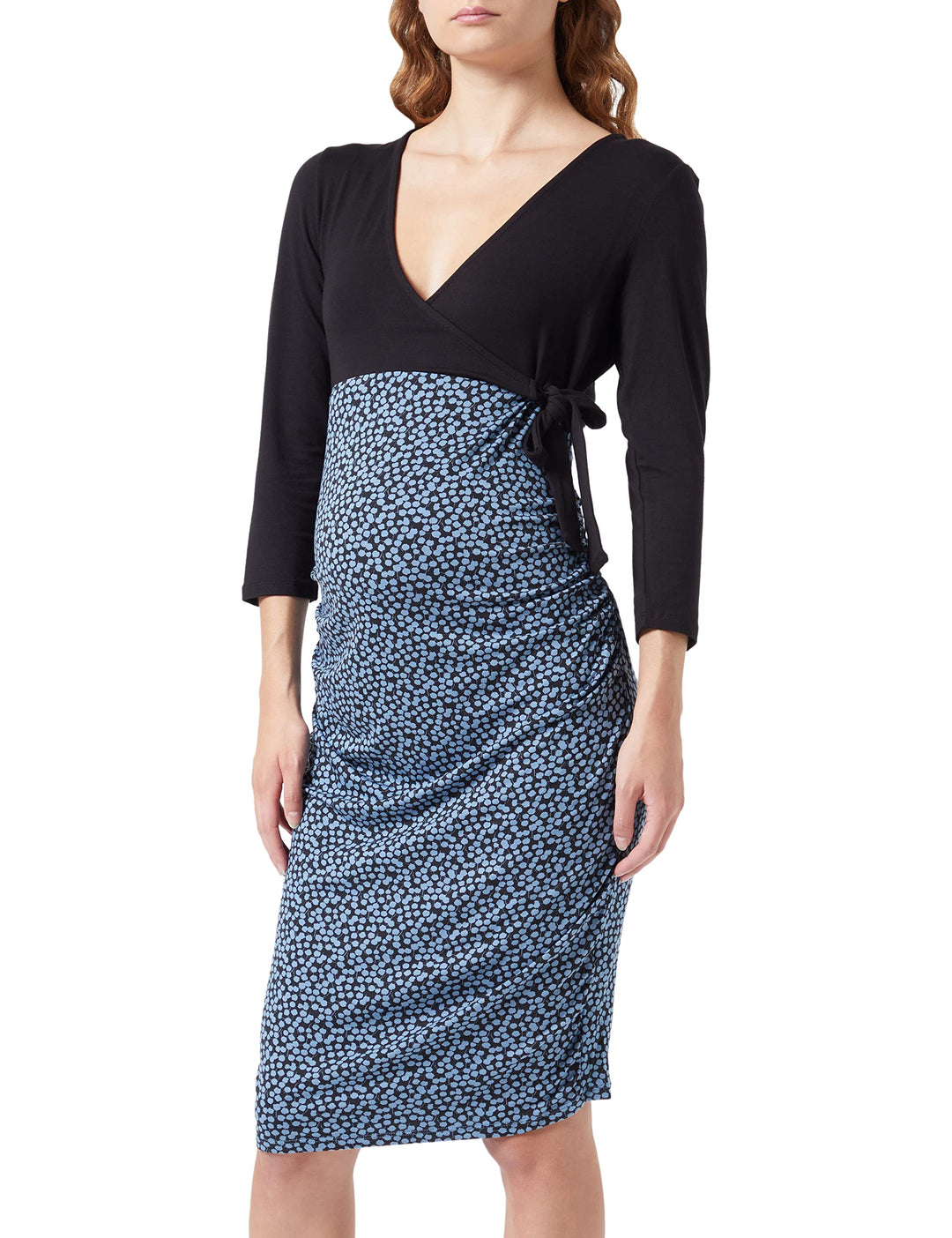 Noppies Damen Dress Olney Nursing 3/4 Sleeve Allover Print Kleid, Black - P090, 38 EU