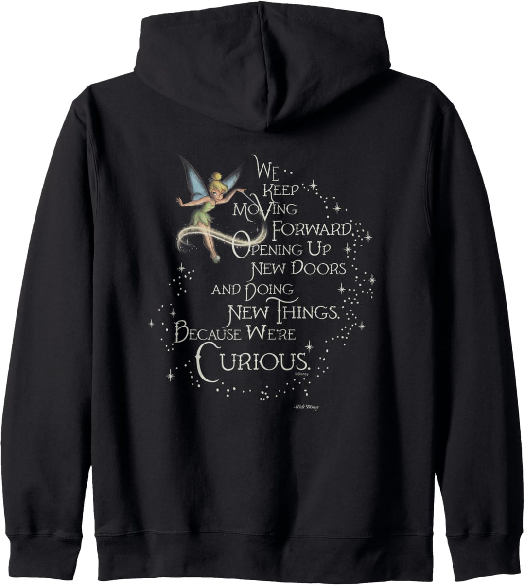 Disney 100 Walt Disney Quote Tinker Bell We’re Curious D100 Kapuzenjacke