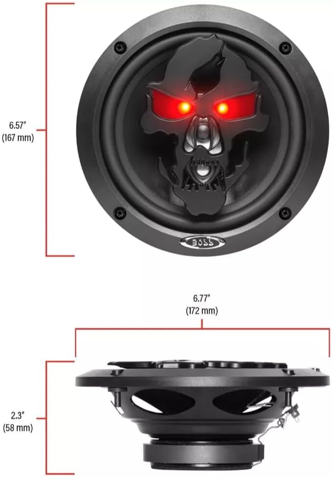 KIT Set FÜR BOSS Audio Systems SK653B 2 x 16,5 cm 165 mm 6,5" 3-Wege Koaxiallautsprecher, 175 Watt R