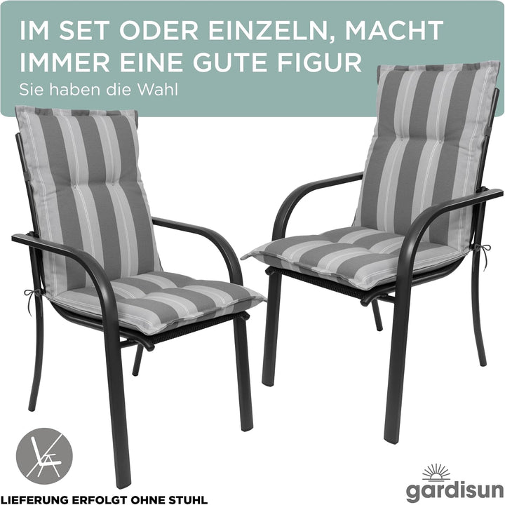 Gartenstuhlauflagen Niedriglehner I Extra Dicke Sitzauflagen I Made in EU Stuhlauflagen für Niederle