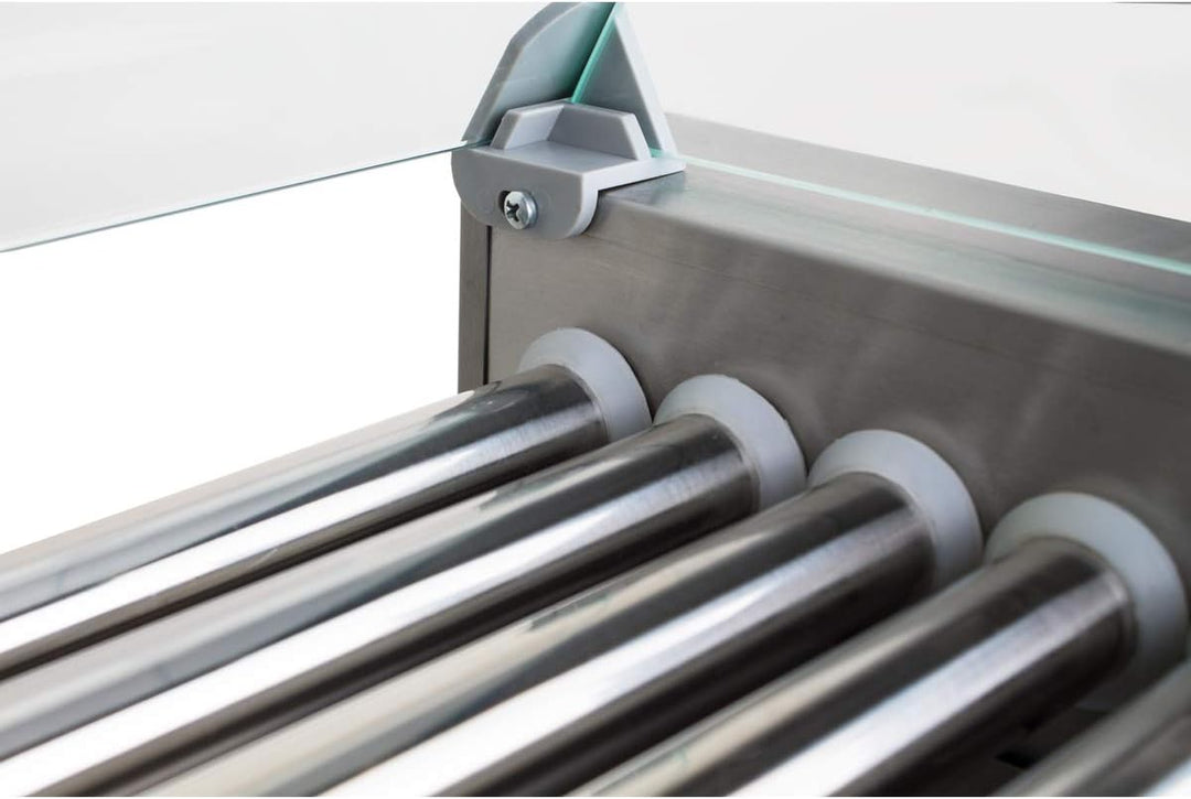 Beeketal 'BH5WG' Profi Hot Dog Grill mit 5 rotierenden Heizstäben, Edelstahl Würstchen Grill Gerät m