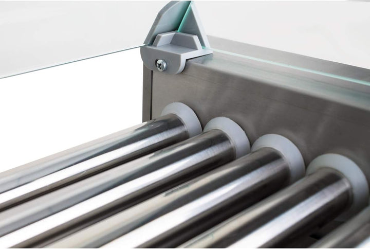 Beeketal 'BH7WG' Profi Hot Dog Grill mit 7 rotierenden Heizstäben, Edelstahl Würstchen Grill Gerät m