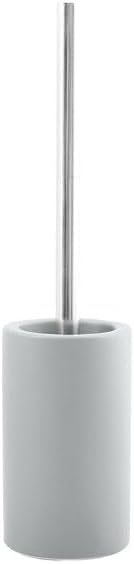 Spirella Tube WC Bürste Toilettenbürste Klobürste WC Garnitur aus Porzellan matt grau, Grau