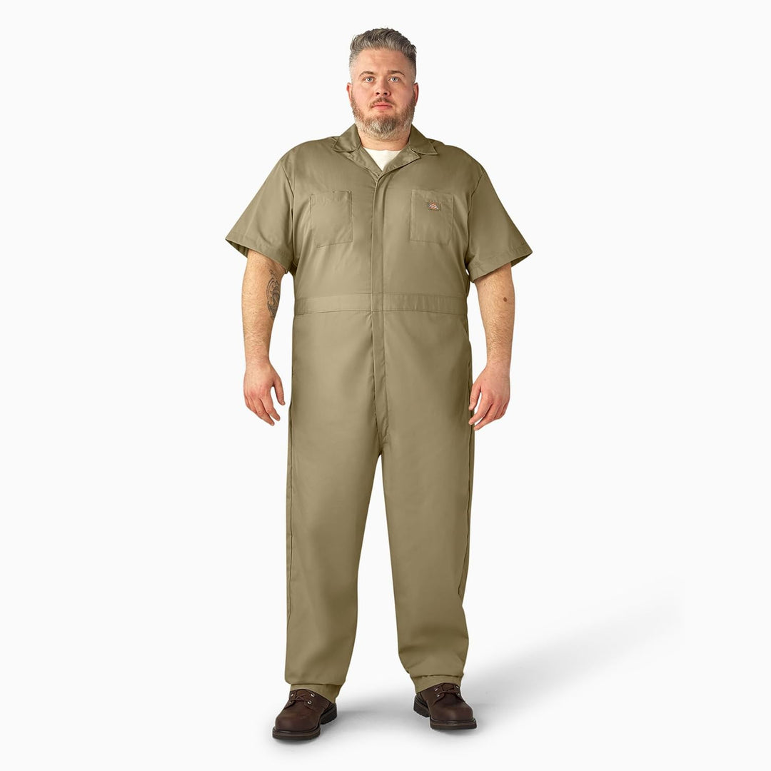 Dickies Herren Short Sleeve Coverall Arbeitsoverall S Kurz Khaki, S Kurz Khaki