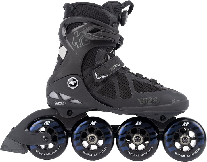 K2 Unisex – Erwachsene Vo2 S 90 Boa Inline Skates EU: 44 (UK: 9.5 / US: 10.5) black - night, EU: 44