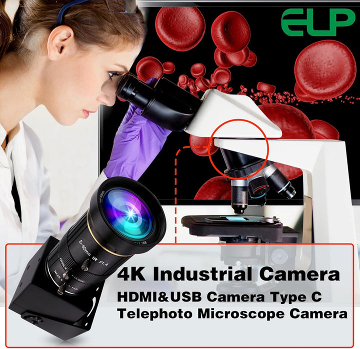 G 4K USB HDMI Kamera Mit Manuellem Zoom - Variabler Fokus PC-Webcam, Mini Lightburn-Kamera für Compu