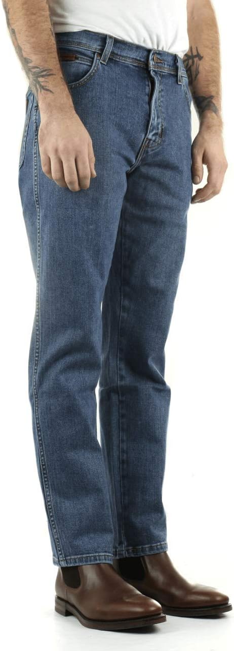 Wrangler Herren Texas Regular Fit Stretch Jeans, Blau, 40W x 34L
