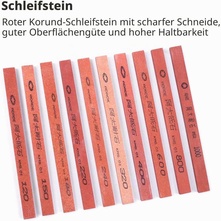 ATOPLEE 120/150/180/220/240/320/400/600/800/1000# Schleifstein Messerschärfer [10pcs Alle Grössen]