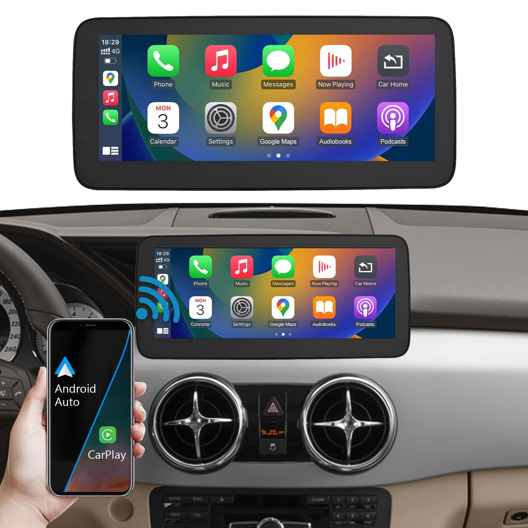 Autoradio 10,25 Zoll Touchscreen mit kabellosem Carplay und Android Auto für 2013-2015 Mercedes Benz