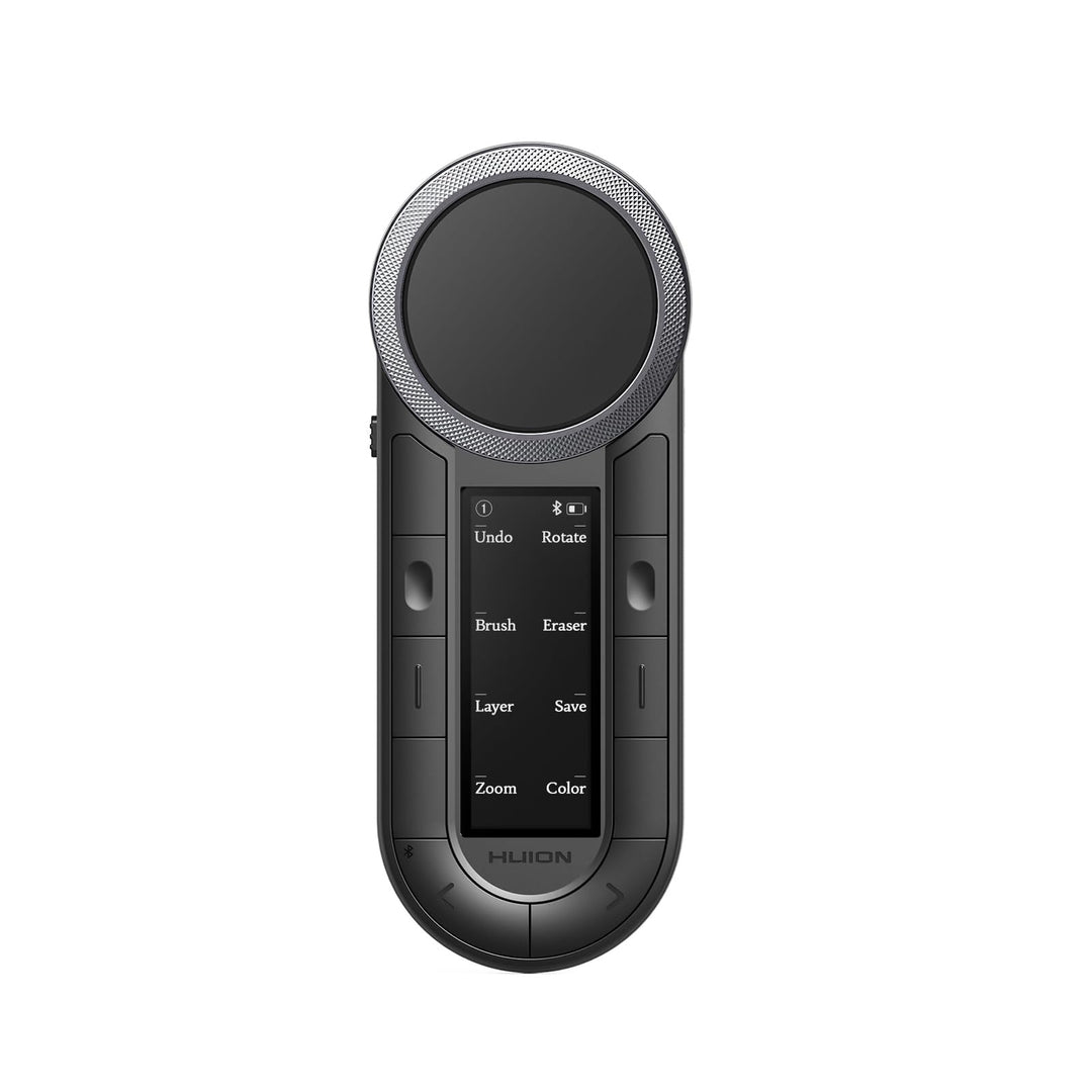 HUION Keydial Fernbedienung, programmierbare Bluetooth-Tastatur mit zwei Zifferblättern, 60 benutzer
