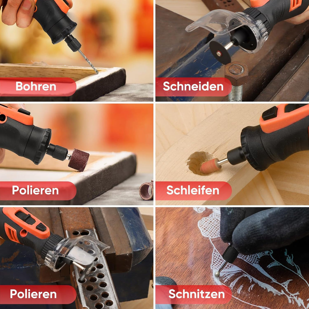 SHALL Multifunktionswerkzeug Zubehör Set 508-teilig Drehwerkzeug Mehrzweck Zubehörset für Schneiden,