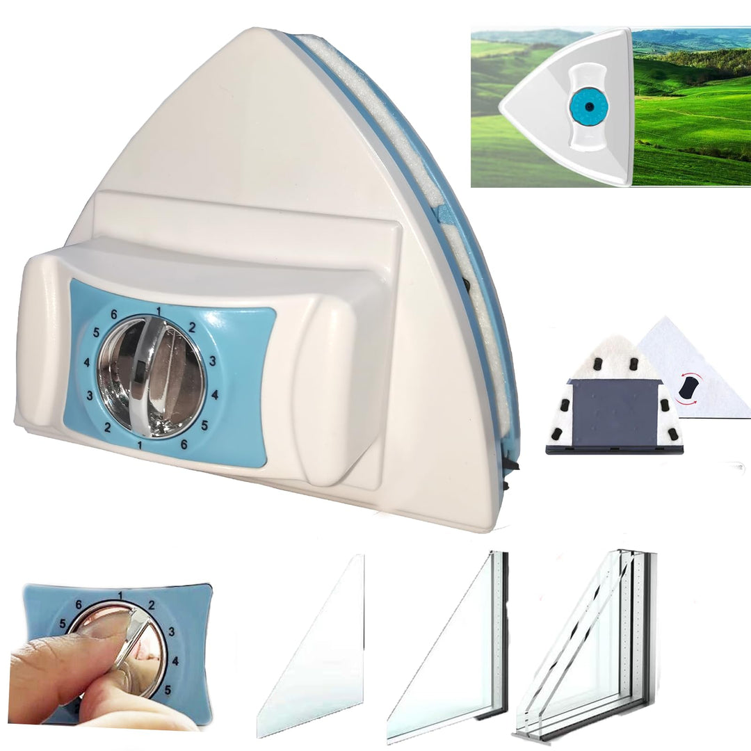 Hooha Magnetische Fensterreiniger Mit 6-Gang Einstellbar,ABS Fensterputzer Magnetisch für Fenster vo