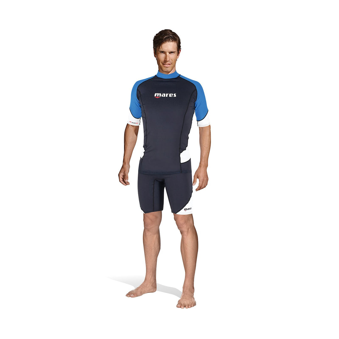 Mares Herren Rash Guard Trilastic 412552, Kurzarm, Neoprenanzug, Blau, Grösse x-small, S