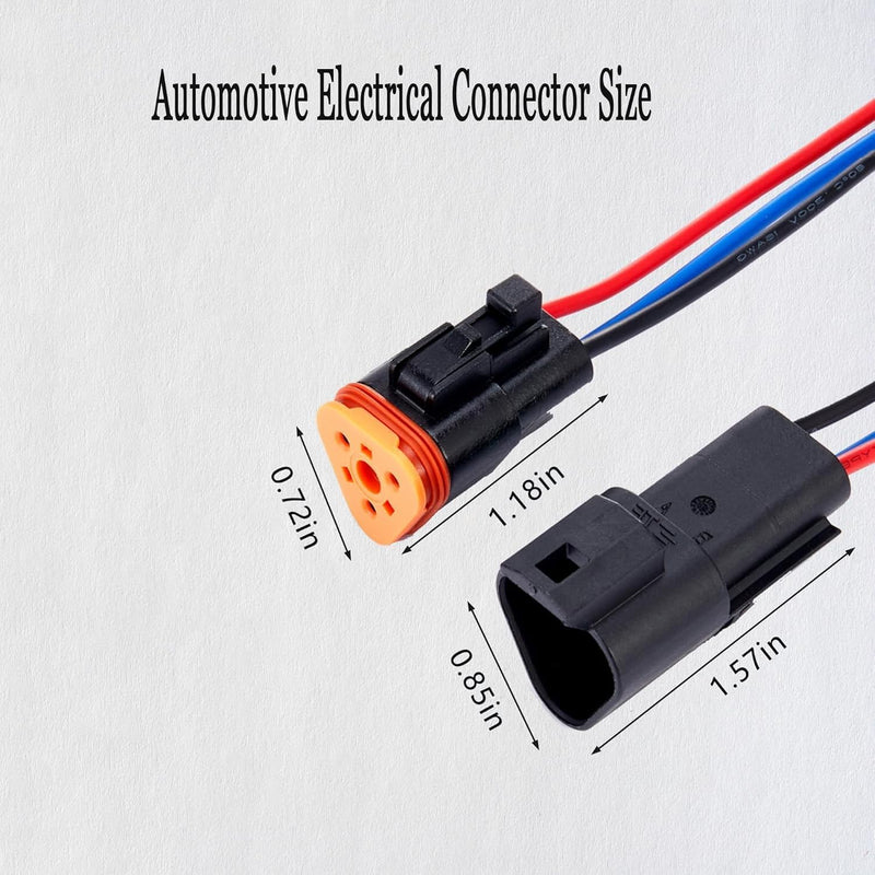 WOODGUILIN 3 Pin Deutsch DT Stecker 3-Wege wasserdicht DT Automotive Elektrische Stecker männlich un