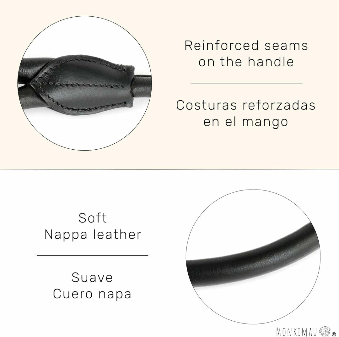 Monkimau Hundeleine Leder | Hundeleine Mittelgrosse Hunde | Lederleine Hund | Hunde Leine | Hundelei