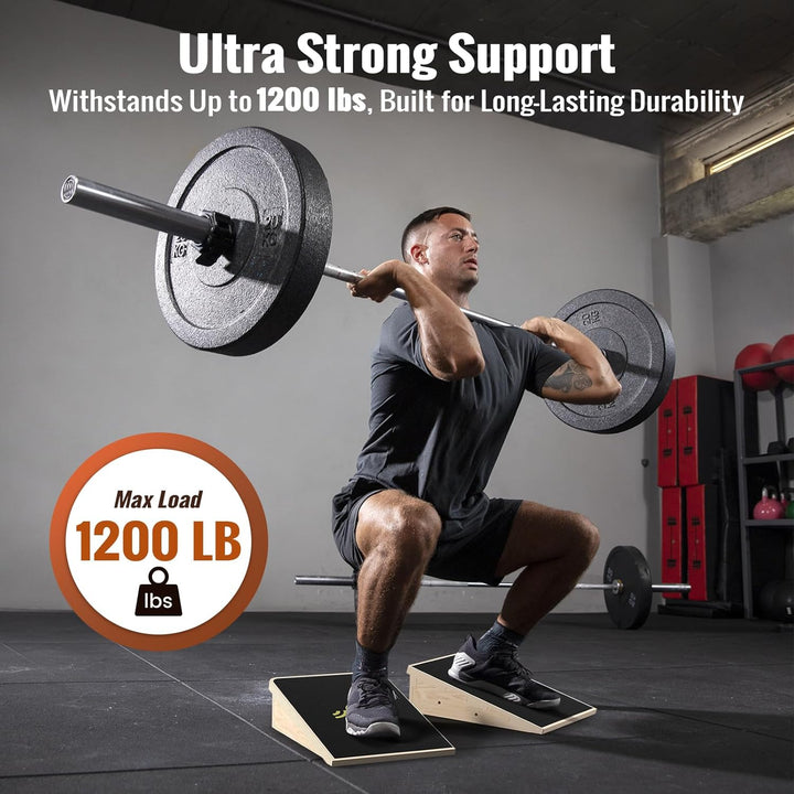 Sportneer Wadendehner Schrägbrett 540 KG – 15° / 20° Slant Board für Knieretter, Squat Wedge, Kraftt