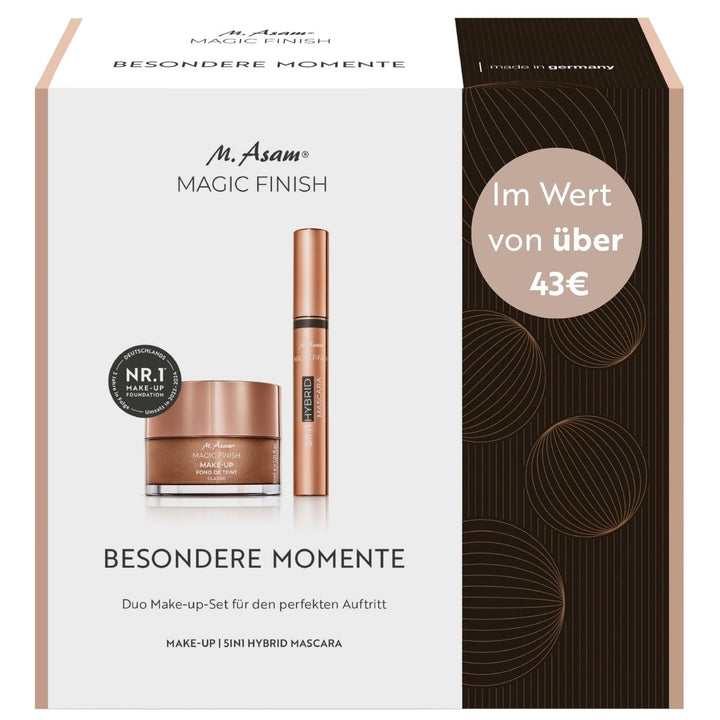 M. Asam MAGIC FINISH Geschenkset mit Make-up Mousse Classic (30 ml) & 5IN1 Hybrid Mascara Deep Black