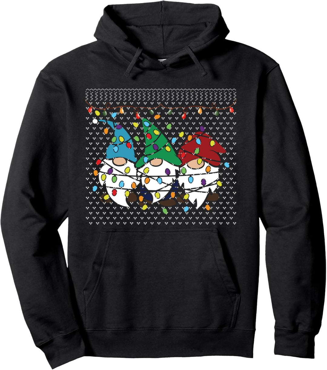 Light Up Ugly Weihnachtspullover, Lichter, Schnee, Weihnachtsfeiertage Pullover Hoodie