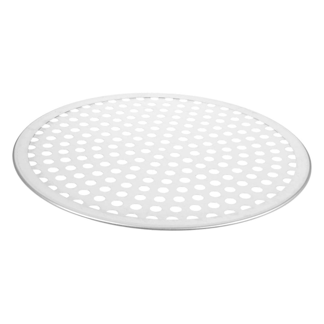 Cabilock Perforiertes Pizzablech aus Aluminiumlegierung Silber Rund mit Löchern Leicht zu Reinigen e