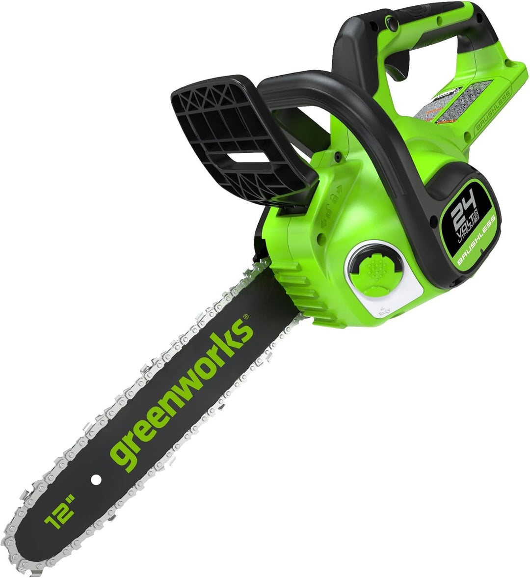 Greenworks GD24CS30 Akku Kettensäge mit bürstenlosem Motor, 30 cm Blattlänge, 7,8 m/s Kettengeschwin
