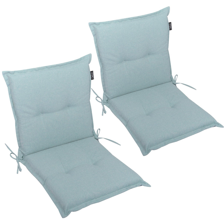 LILENO HOME Gartenstuhl Auflagen als [2er Set - Niedriglehner] in Aqua - Bequeme Liegen als Sitzaufl