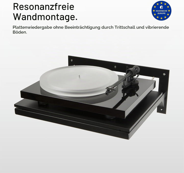 Pro-Ject 3861 Wallmount 1, Regal für Plattenspieler, Schwarz