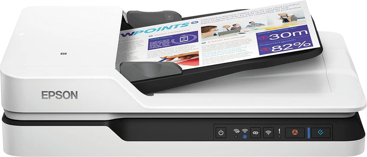 Epson WorkForce DS-1660W DIN A4 Dokumentenscanner (Scanner, kleine Standfläche, Dokumenteneinzug, Du