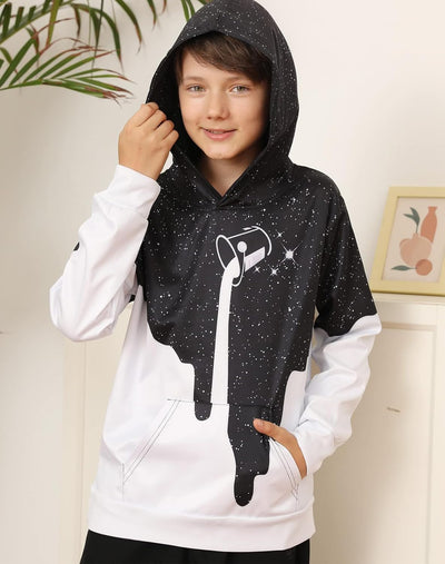 Belovecol Hoodie Jungen Mädchen Kapuzenpullover Neuheit 3D Druck Pullover Personalisierte Kapuzenpul
