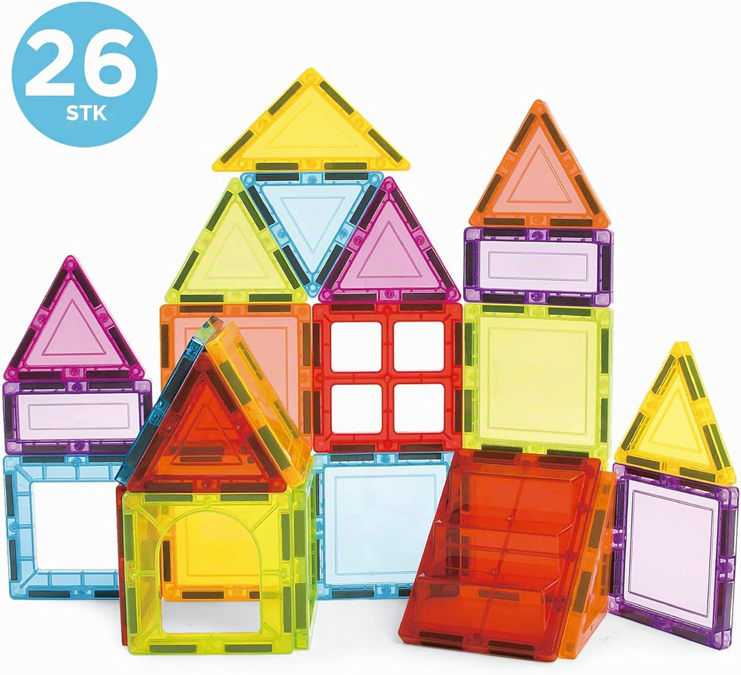 Educa - Magnetic | Magnetische Bausteine Kinder 26 Teile | 3D-Magnetbaukasten | STEM-Lernspielzeug |