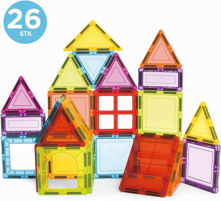 Educa - Magnetic | Magnetische Bausteine Kinder 26 Teile | 3D-Magnetbaukasten | STEM-Lernspielzeug |