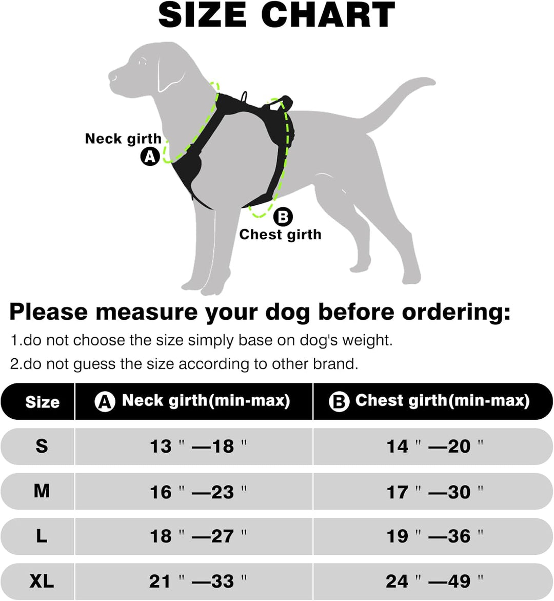 WINSEE Hundegeschirr, kein Ziehen, Haustiergeschirr mit Hundehalsband, verstellbare, reflektierende