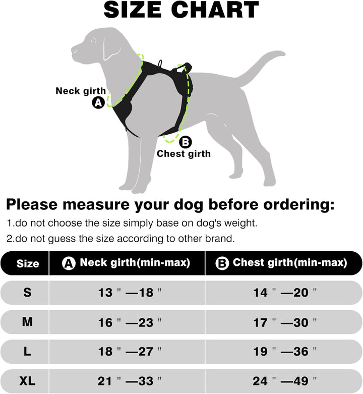 WINSEE Hundegeschirr, kein Ziehen, Haustiergeschirr mit Hundehalsband, verstellbare, reflektierende