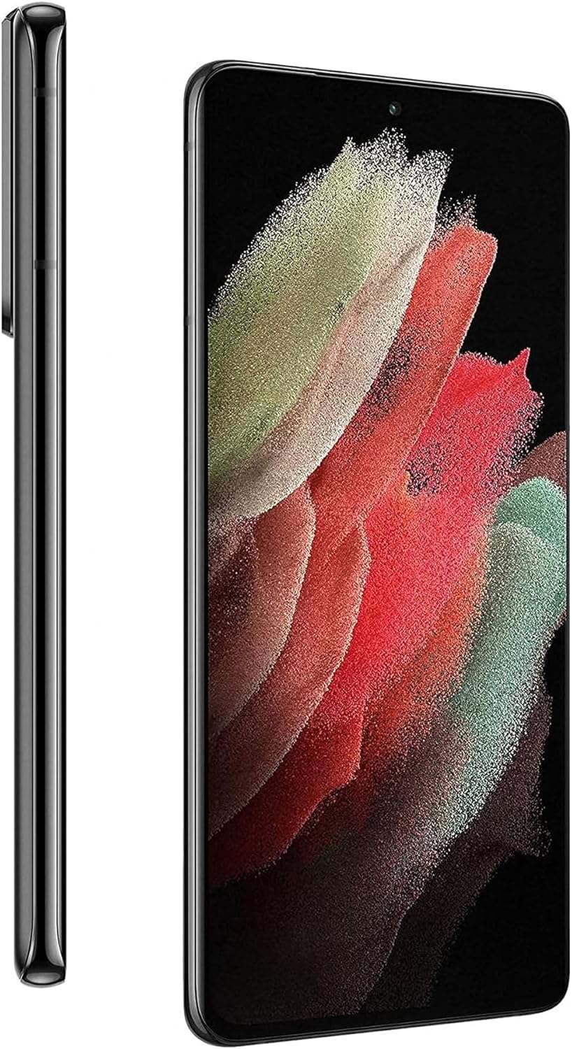 Samsung Galaxy S21 Ultra 5G Smartphone SIM Free Android Mobile Phone Phantom Black 128GB (Renewed)