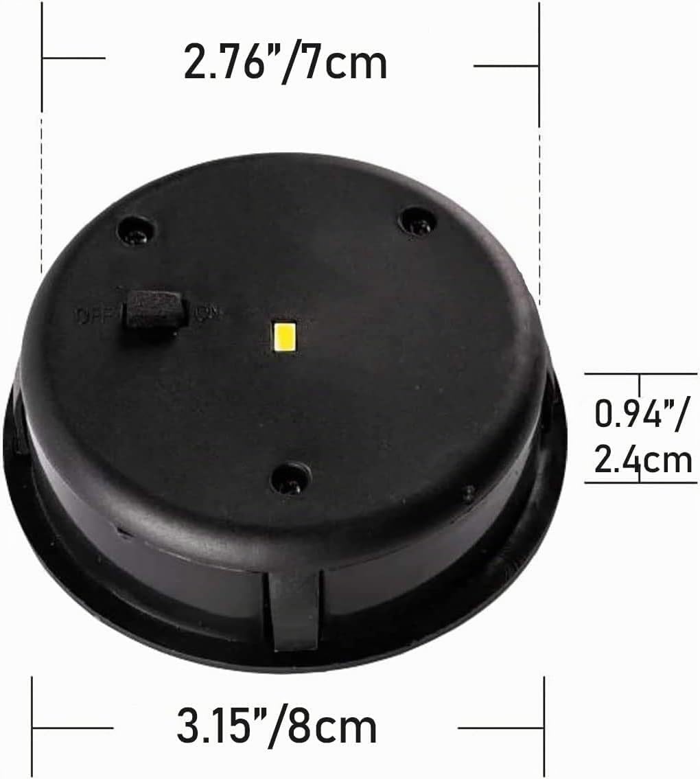 4 Solarleuchten Ersatz Top mit LED Leuchtmitteln,8 cm Solarpanel Laterne Deckel Leuchten Ersatzobert