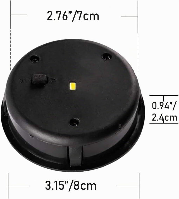 4 Solarleuchten Ersatz Top mit LED Leuchtmitteln,8 cm Solarpanel Laterne Deckel Leuchten Ersatzobert